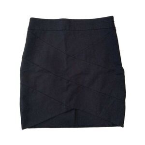 Express Black Criss Cross Fabric Detail Mini Length Pencil Skirt Women's Size 10